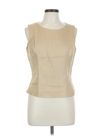 Pre-owned Kasper Sleeveless Blouse In Brown