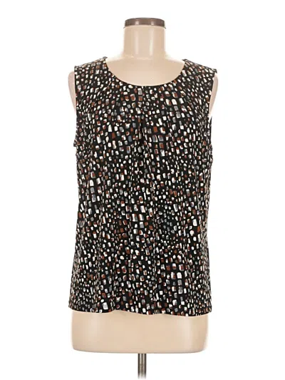 Pre-owned Kasper Sleeveless Blouse In Brown