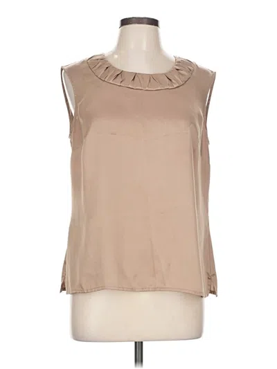 Pre-owned Kasper Sleeveless Blouse In Brown