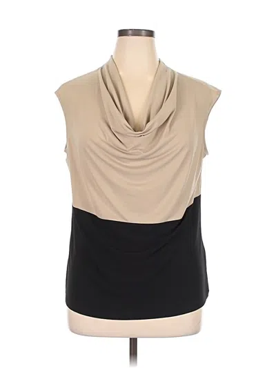 Pre-owned Kasper Sleeveless Blouse In Brown