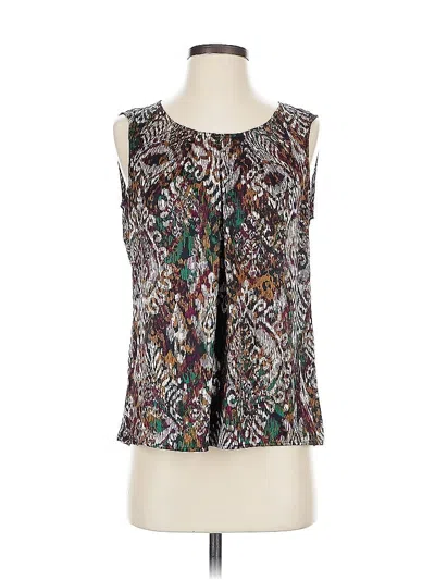 Pre-owned Kasper Sleeveless Blouse In Brown