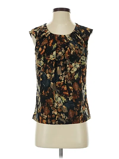 Pre-owned Kasper Sleeveless Blouse In Brown