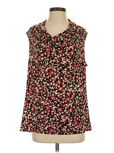 Pre-owned Kasper Sleeveless Blouse In Brown