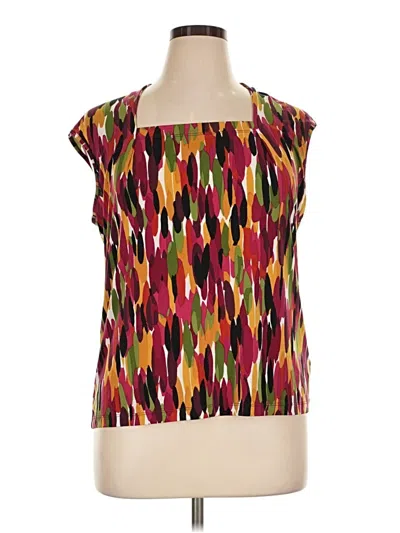 Pre-owned Kasper Sleeveless Blouse In Brown