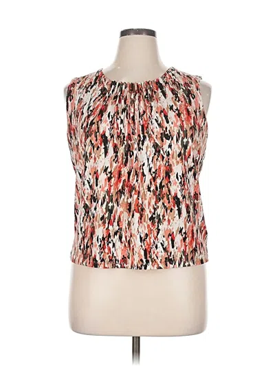 Pre-owned Kasper Sleeveless Blouse In Burgundy