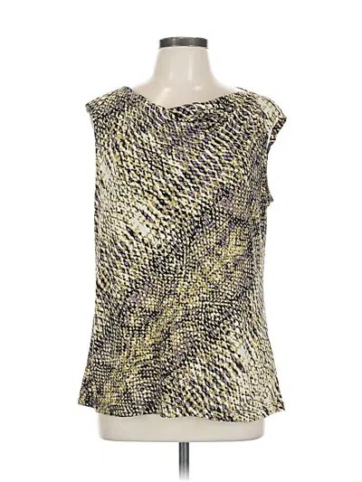Pre-owned Kasper Sleeveless Blouse In Gold
