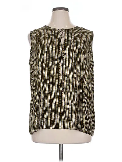 Pre-owned Kasper Sleeveless Blouse In Gold