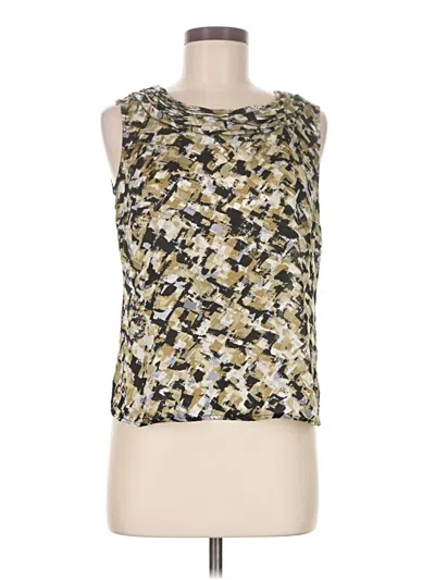 Pre-owned Kasper Sleeveless Blouse In Gold