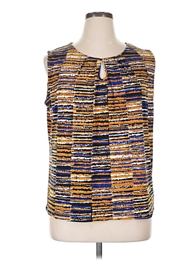 Pre-owned Kasper Sleeveless Blouse In Gold