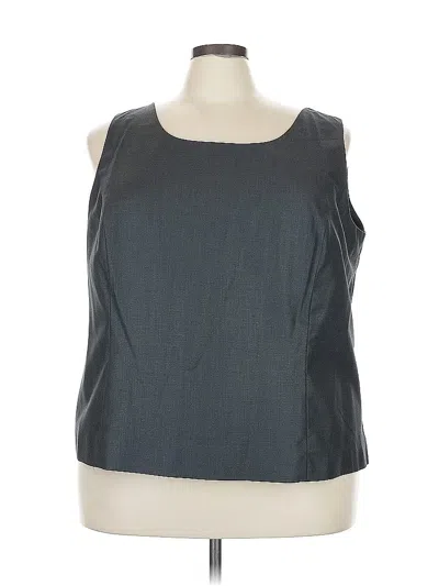 Pre-owned Kasper Sleeveless Blouse In Gray