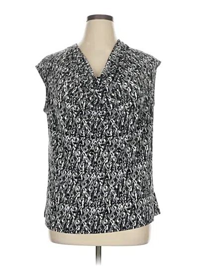 Pre-owned Kasper Sleeveless Blouse In Gray