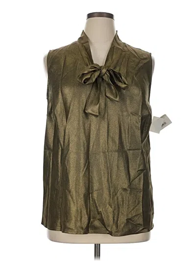 Pre-owned Kasper Sleeveless Blouse In Green