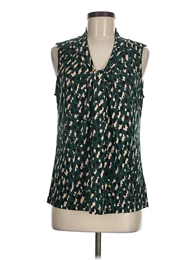 Pre-owned Kasper Sleeveless Blouse In Green