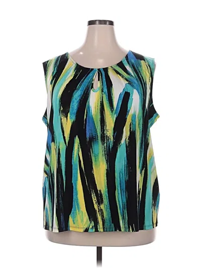 Pre-owned Kasper Sleeveless Blouse In Green