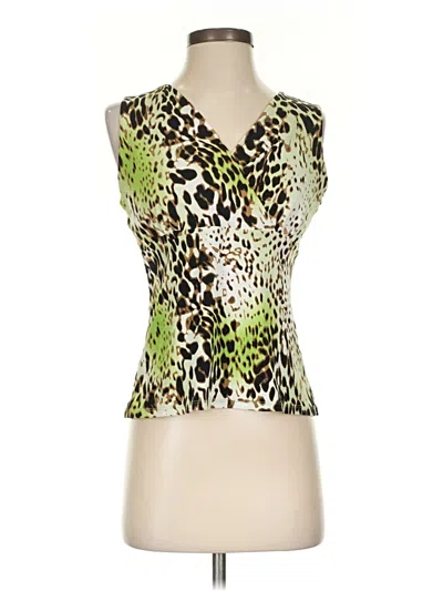 Pre-owned Kasper Sleeveless Blouse In Green