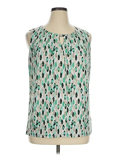 Pre-owned Kasper Sleeveless Blouse In Green