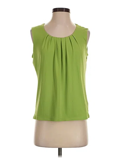 Pre-owned Kasper Sleeveless Blouse In Green