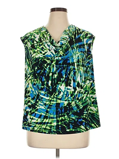 Pre-owned Kasper Sleeveless Blouse In Green