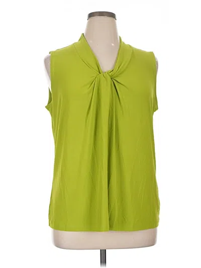 Pre-owned Kasper Sleeveless Blouse In Green
