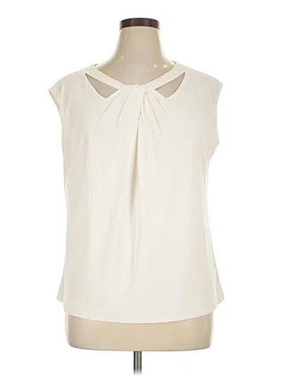 Pre-owned Kasper Sleeveless Blouse In Ivory