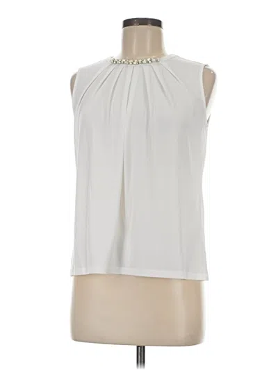 Pre-owned Kasper Sleeveless Blouse In Ivory