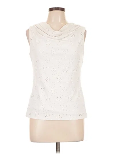 Pre-owned Kasper Sleeveless Blouse In Ivory