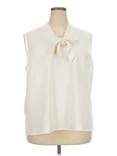 Pre-owned Kasper Sleeveless Blouse In Ivory