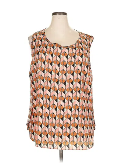 Pre-owned Kasper Sleeveless Blouse In Orange
