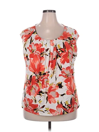 Pre-owned Kasper Sleeveless Blouse In Orange