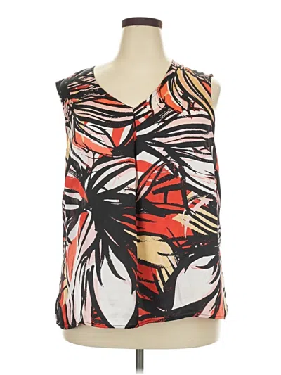 Pre-owned Kasper Sleeveless Blouse In Orange