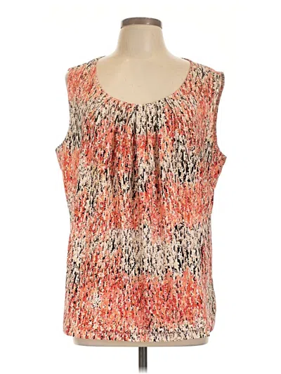Pre-owned Kasper Sleeveless Blouse In Orange