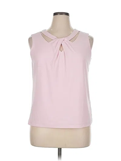 Pre-owned Kasper Sleeveless Blouse In Pink