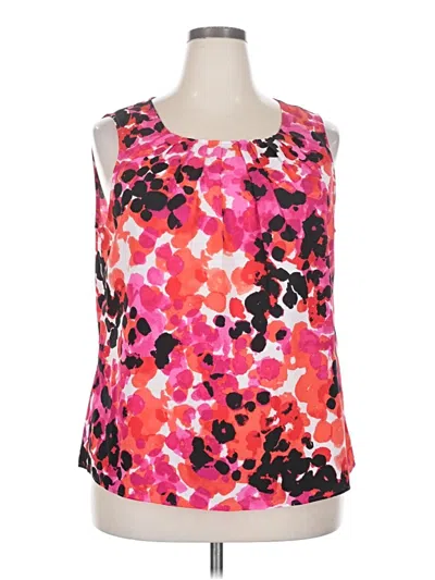 Pre-owned Kasper Sleeveless Blouse In Pink