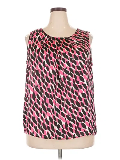 Pre-owned Kasper Sleeveless Blouse In Pink