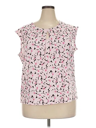 Pre-owned Kasper Sleeveless Blouse In Pink