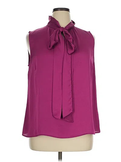 Pre-owned Kasper Sleeveless Blouse In Purple