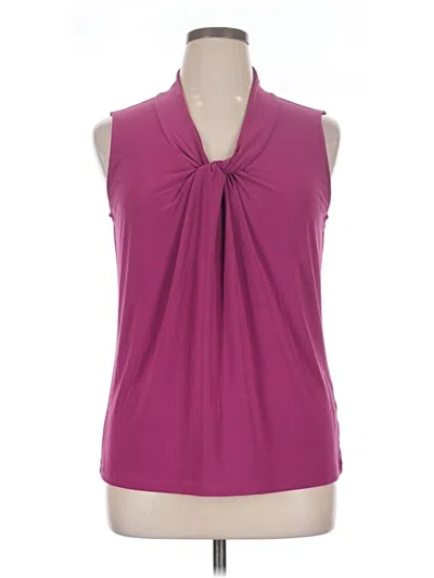 Pre-owned Kasper Sleeveless Blouse In Purple