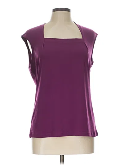 Pre-owned Kasper Sleeveless Blouse In Purple