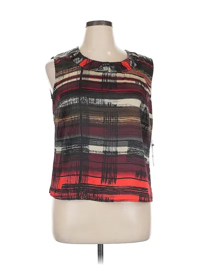 Pre-owned Kasper Sleeveless Blouse In Red