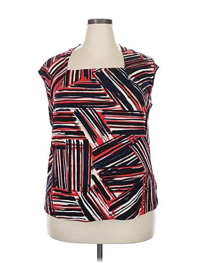 Pre-owned Kasper Sleeveless Blouse In Red