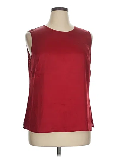 Pre-owned Kasper Sleeveless Blouse In Red