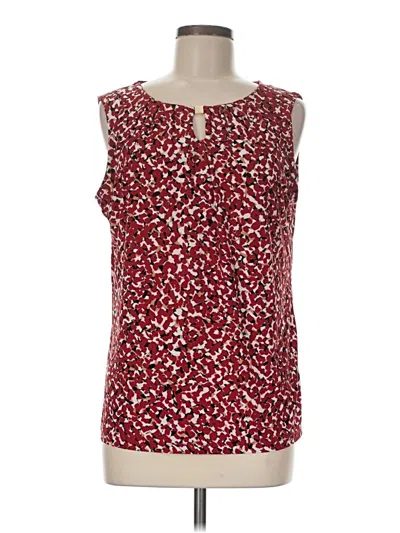 Pre-owned Kasper Sleeveless Blouse In Red
