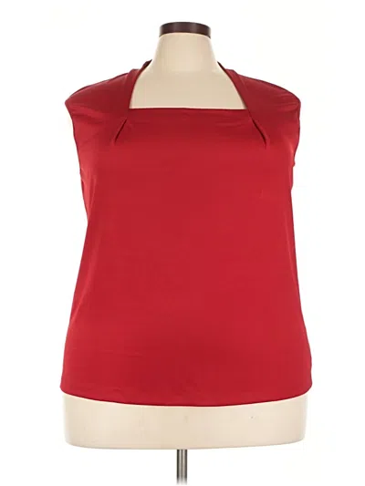 Pre-owned Kasper Sleeveless Blouse In Red