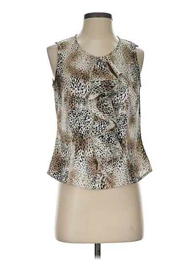 Pre-owned Kasper Sleeveless Blouse In Silver