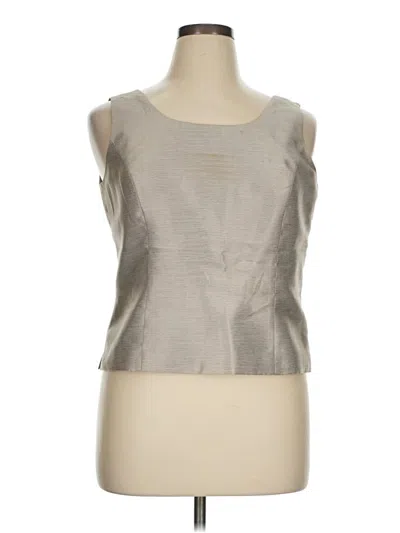 Pre-owned Kasper Sleeveless Blouse In Silver