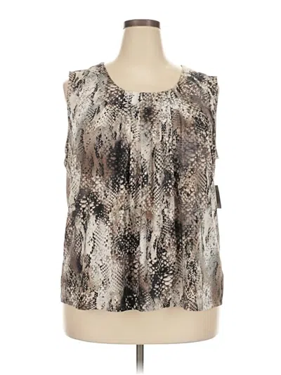 Pre-owned Kasper Sleeveless Blouse In Silver