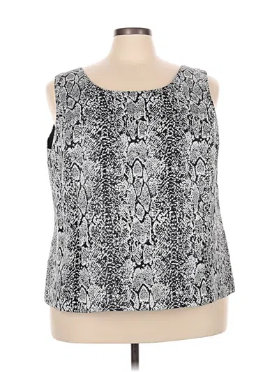 Pre-owned Kasper Sleeveless Blouse In Silver