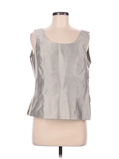 Pre-owned Kasper Sleeveless Blouse In Silver