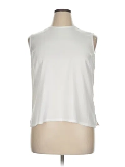 Pre-owned Kasper Sleeveless Blouse In White