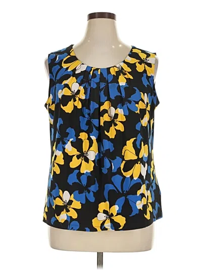Pre-owned Kasper Sleeveless Blouse In Yellow